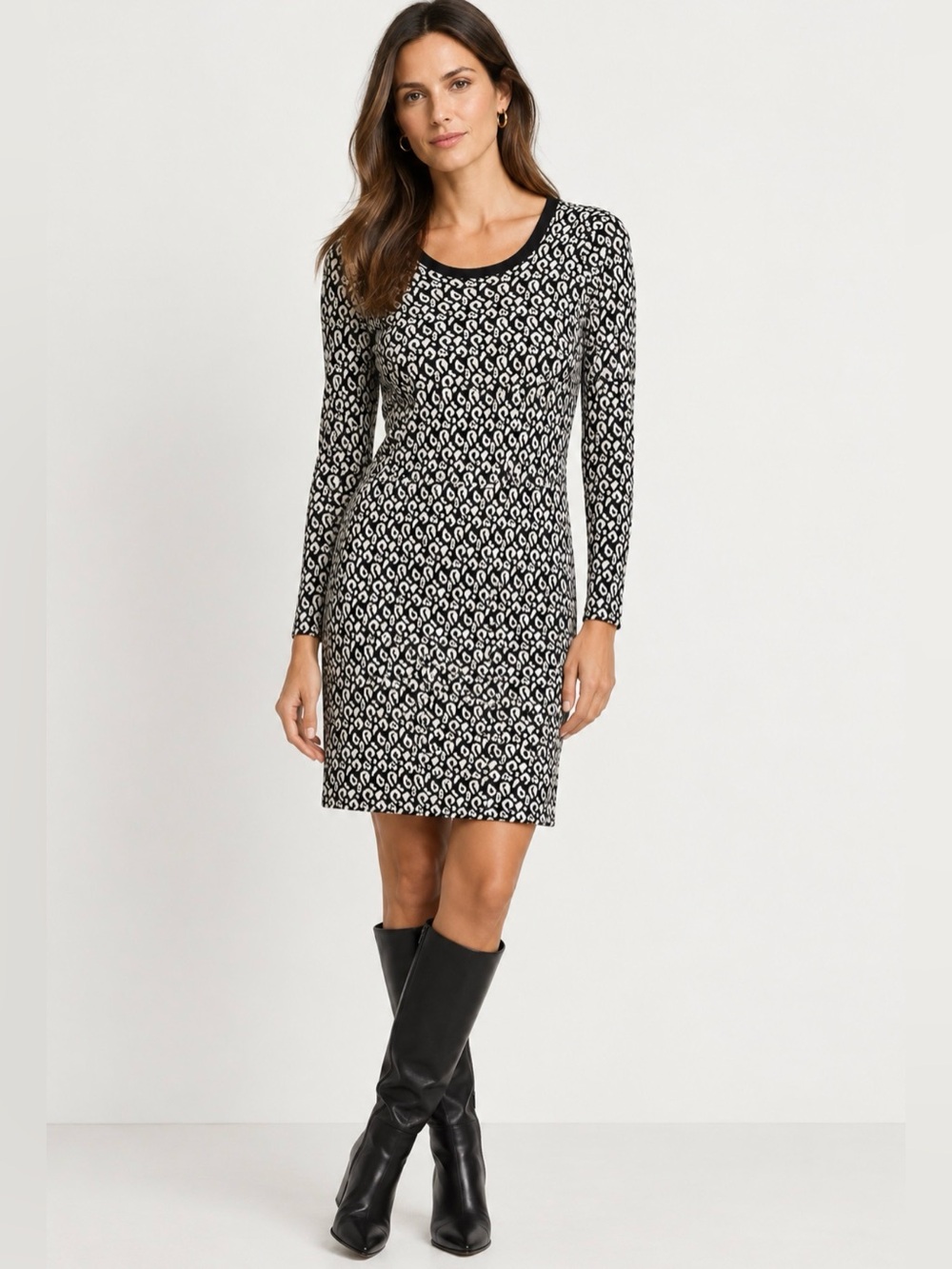 Banana Republic Animal Print Sweater Dress